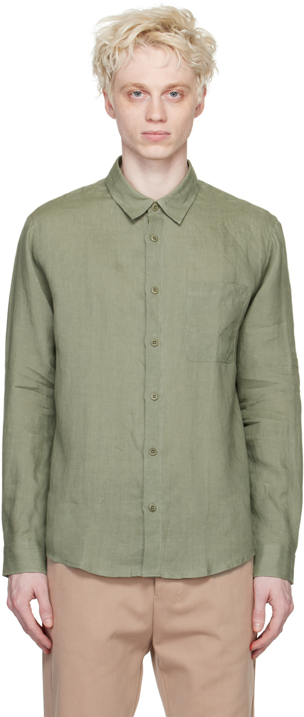 A.P.C.: Green Cassel Shirt | SSENSE