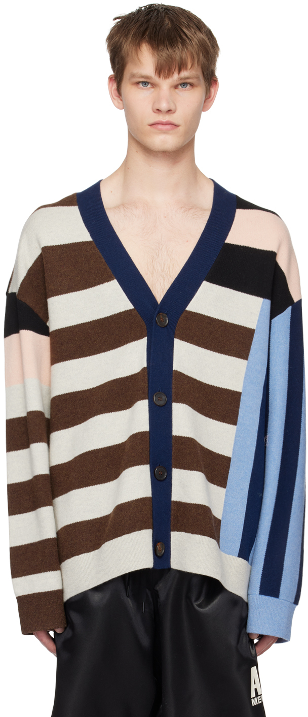 Multicolor Striped Cardigan by A PERSONAL NOTE 73 on Sale