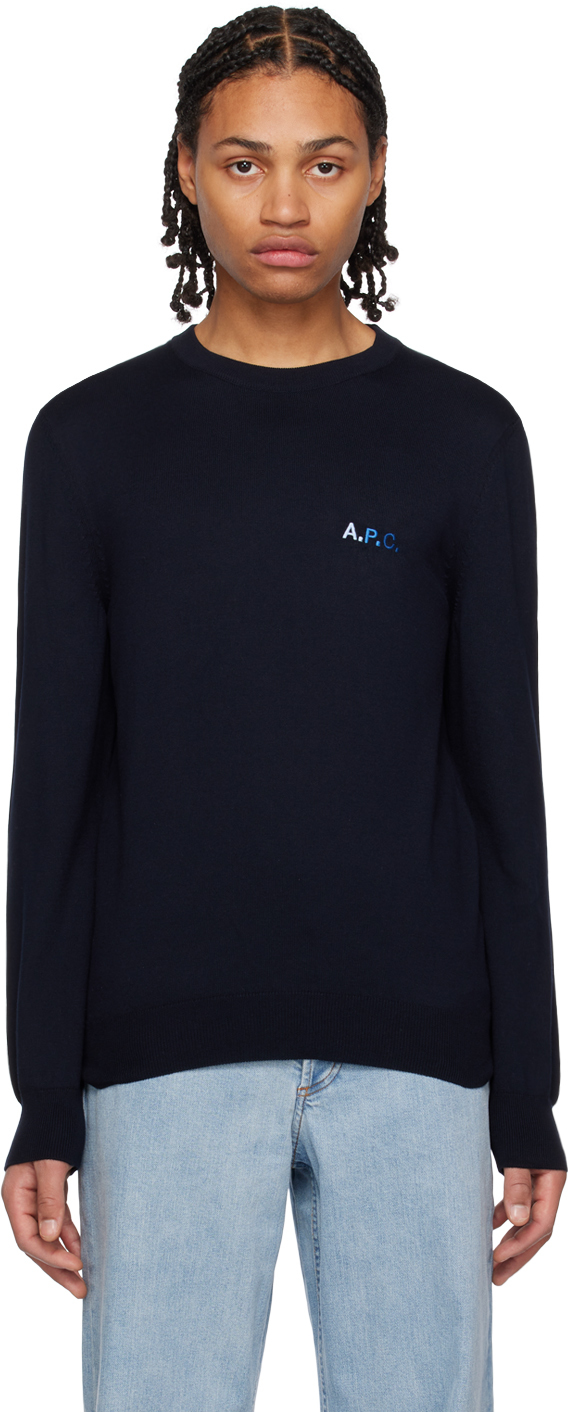 A.p.c. Blue Sylvain Sweater In Black