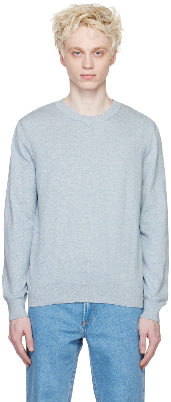 Shop Apc Blue Andy Sweater In Pik Bleu Ciel Chine