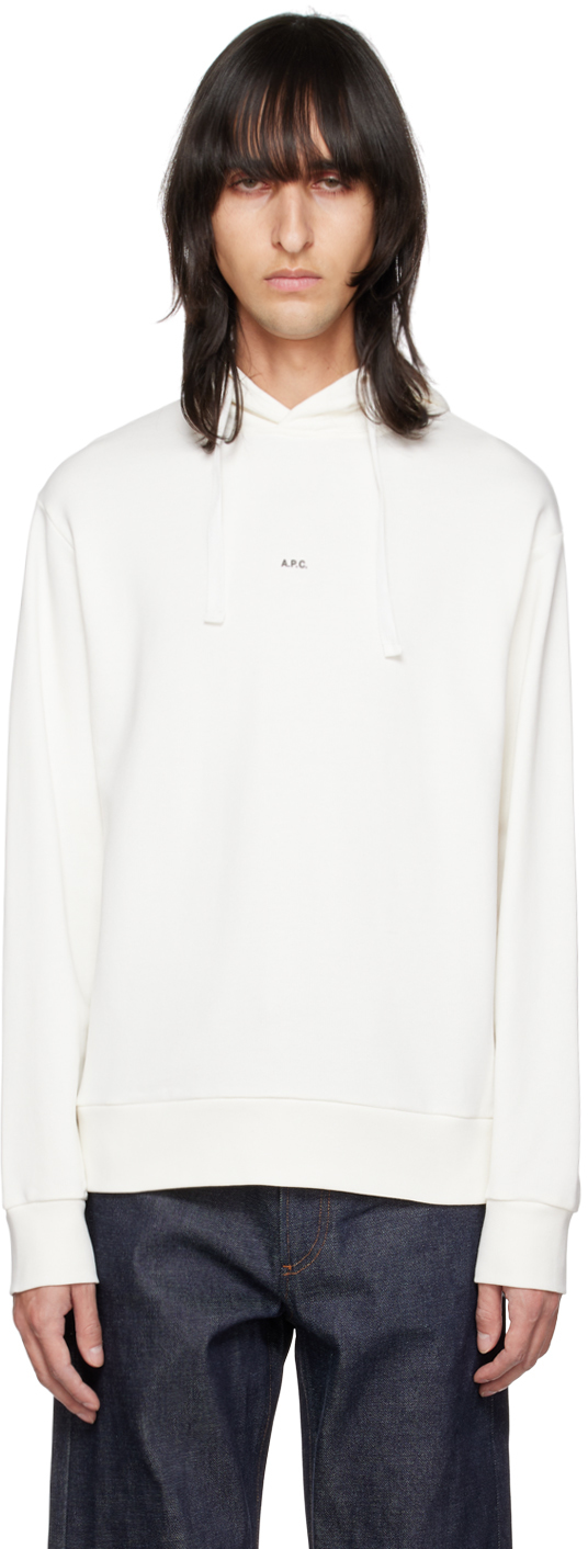 A.P.C. White Larry Hoodie