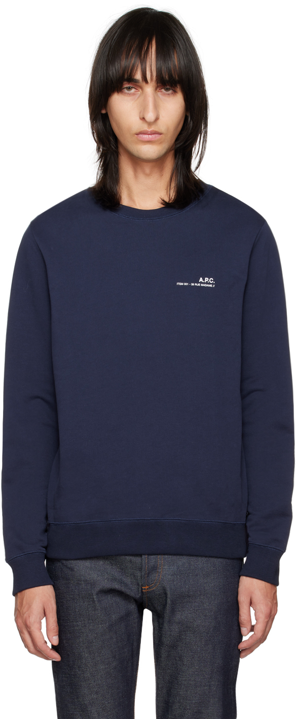 A.P.C.: Navy Item Sweatshirt | SSENSE