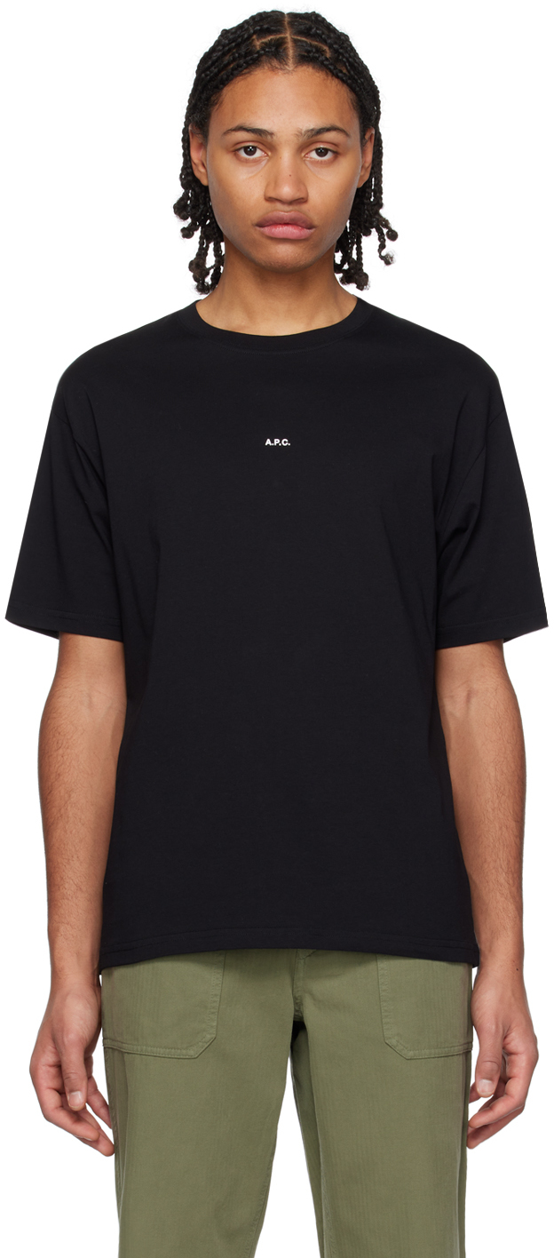 A.P.C.: Black Kyle T-Shirt | SSENSE