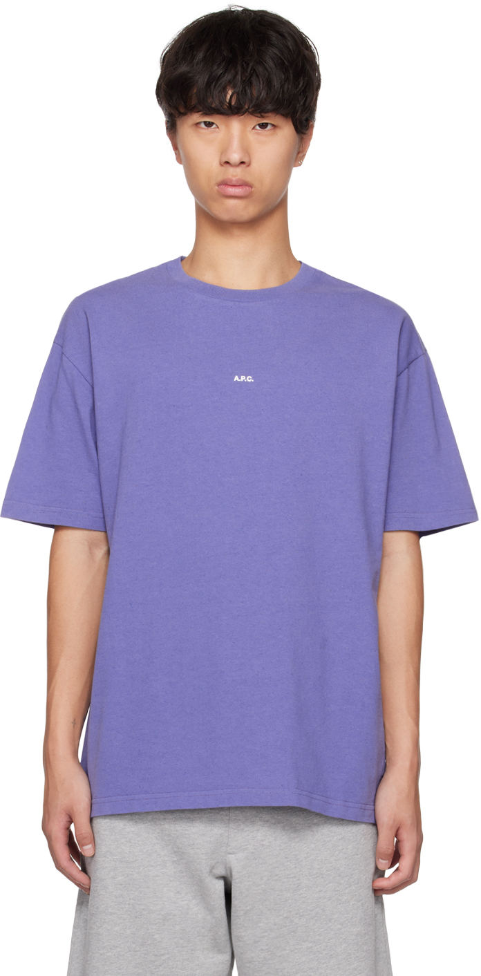 A.P.C.: Purple Kyle T-Shirt | SSENSE