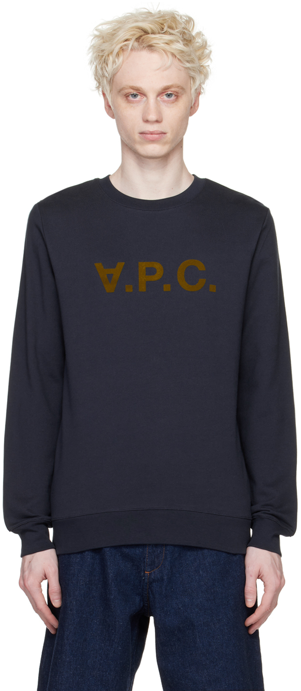 A.P.C. Navy 'VPC' H Sweatshirt