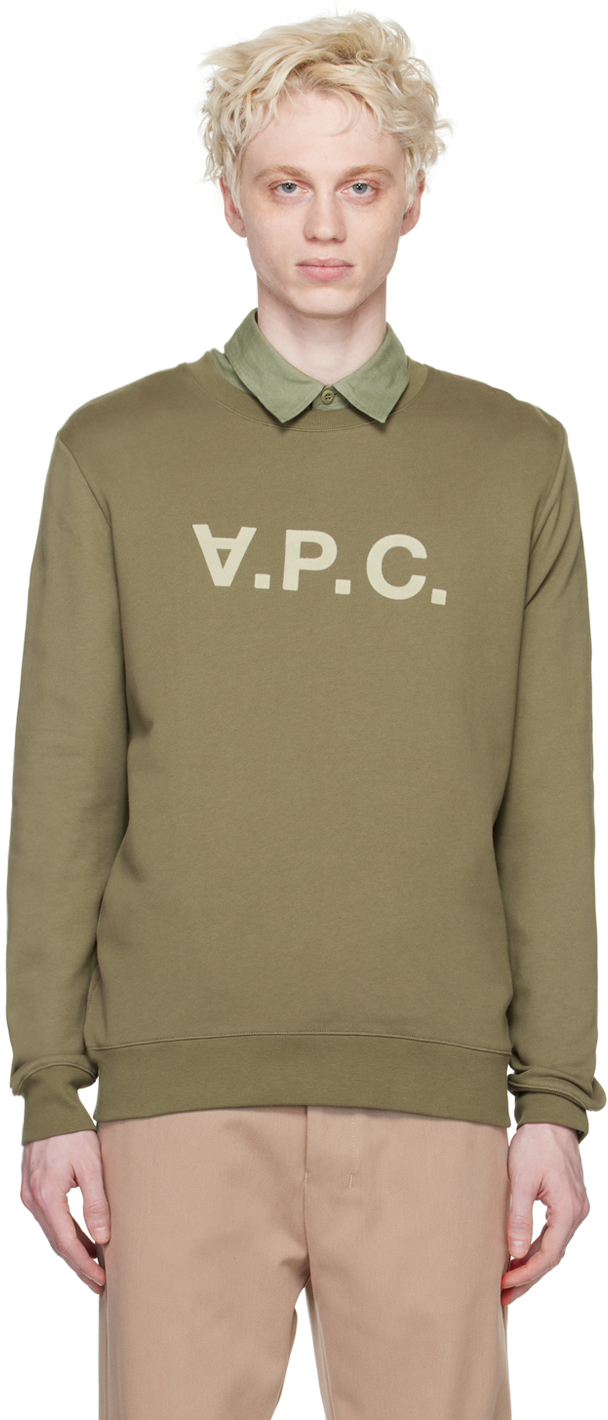 A.P.C. Khaki 'VPC' H Sweatshirt