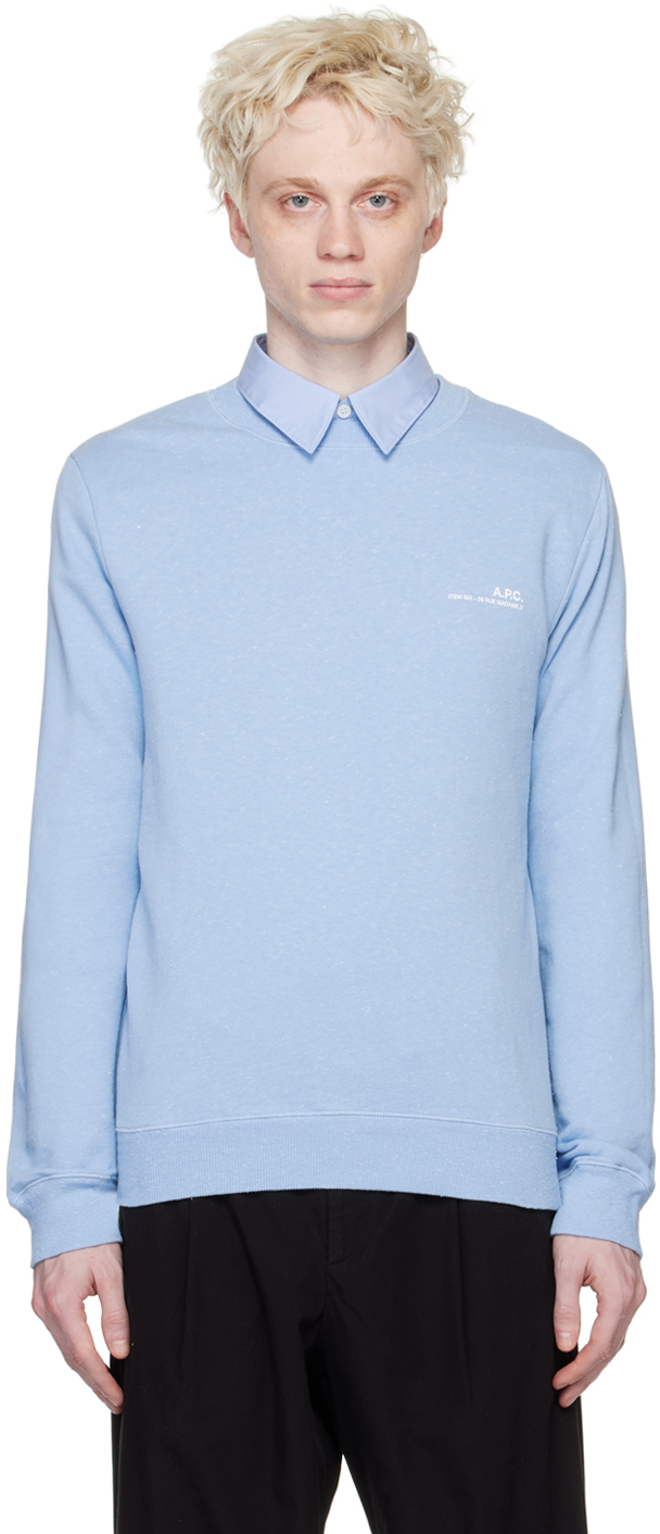 Apc Blue Item Sweatshirt In Iaa Blue