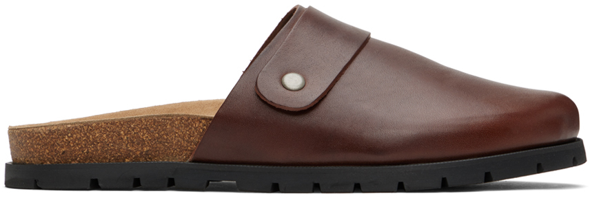 A.p.c. Brown Danny Mules In Cad - Nut Brown