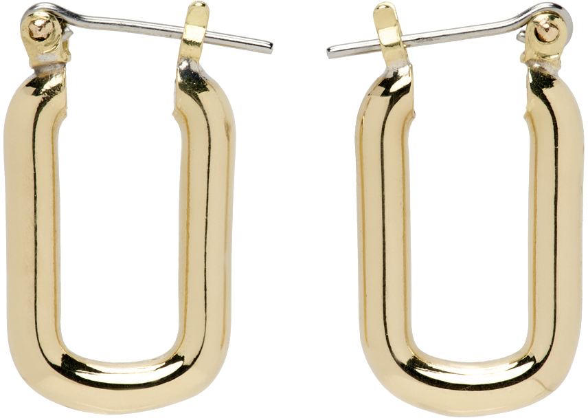 Laura Lombardi Gold Cresca Earrings In Brass | ModeSens