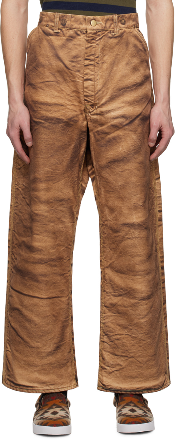 Junya Watanabe Carhartt Printed Trousers In Brown | ModeSens