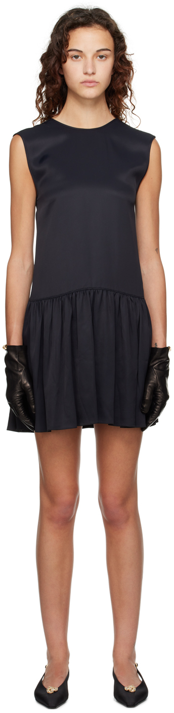 Lanvin Round-neck Sleeveless Minidress In 10 Black