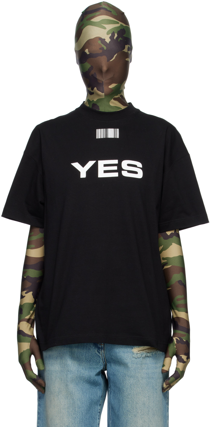 Shop Vtmnts Black 'yes/no' T-shirt
