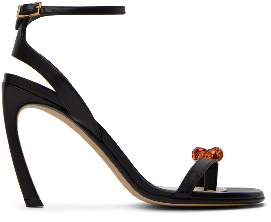 【関税込み】Lanvin ブラック Swing Melodie ヒールサンダル Black Swing Melodie Heeled Sandals by Lanvin on Sale