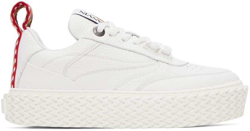 Lanvin White Curbies Sneakers In 00 White