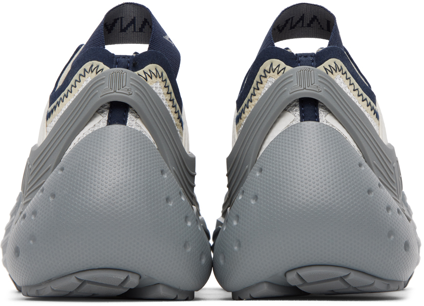 Lanvin Ssense Exclusive Gray & Navy Flash-x Sneakers In Grey