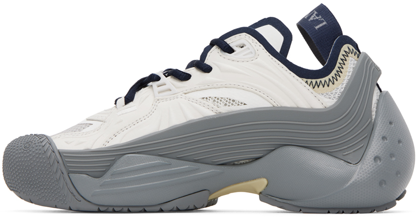 Lanvin Ssense Exclusive Gray & Navy Flash-x Sneakers In Grey