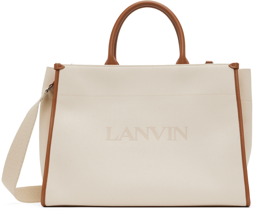 LANVIN OFF-WHITE MM IN&OUT TOTE