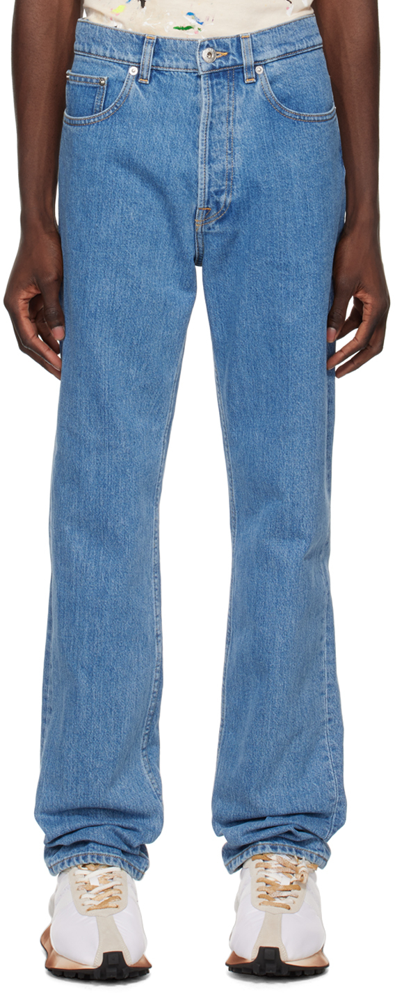Lanvin: Blue Curb Fit Jeans | SSENSE UK