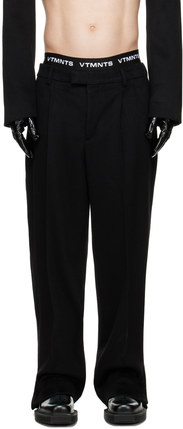 Vtmnts Black Pleated Trousers