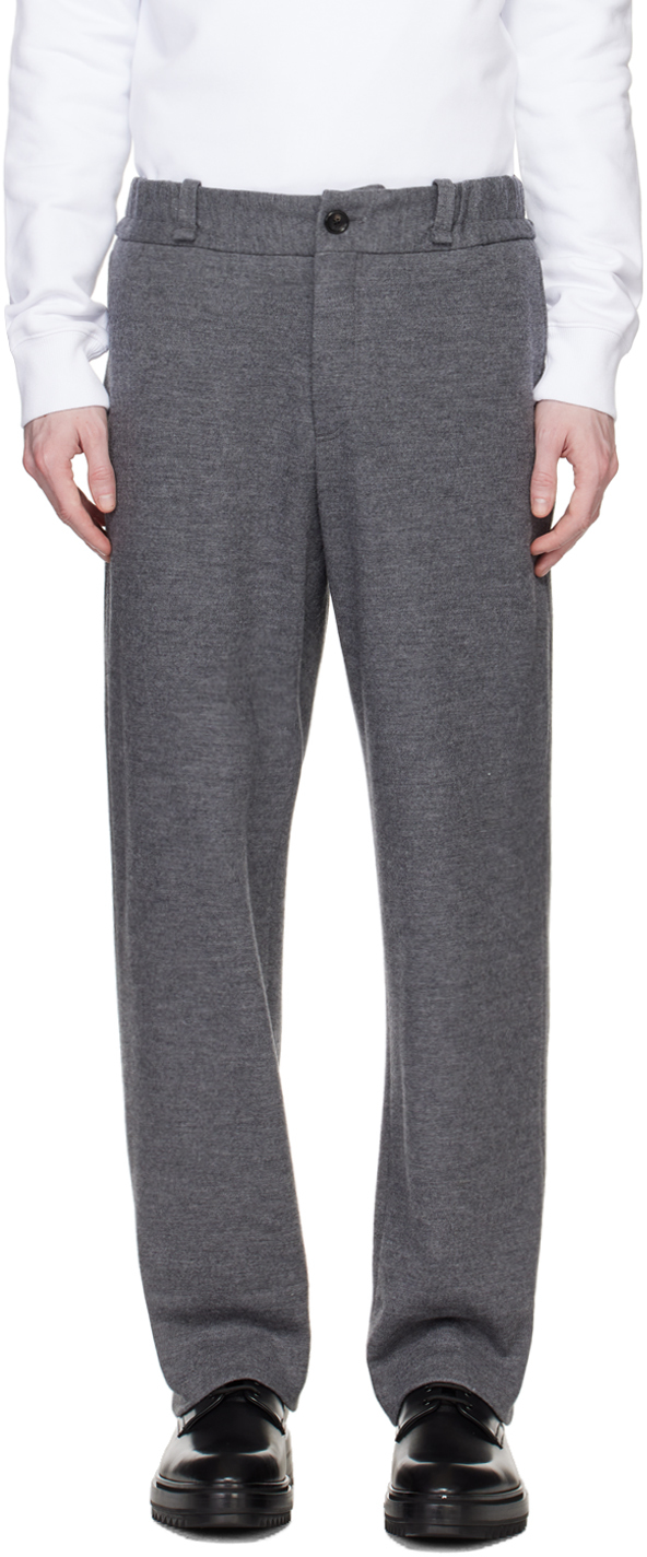 LANVIN GRAY ELASTICATED TROUSERS