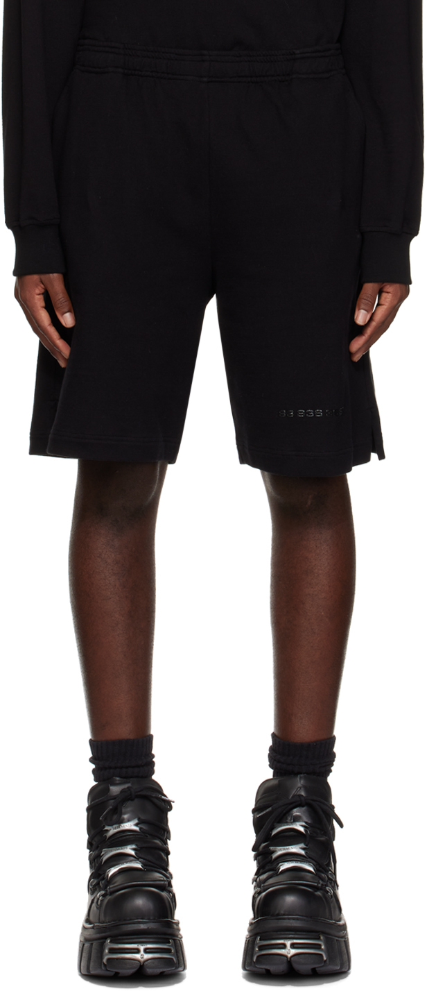 VTMNTS: Black Bonded Shorts | SSENSE Canada
