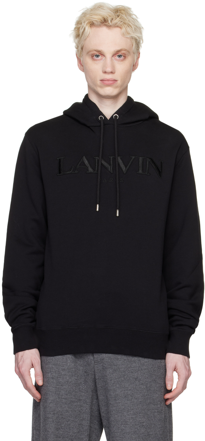 Lanvin: Black Paris Hoodie | SSENSE UK