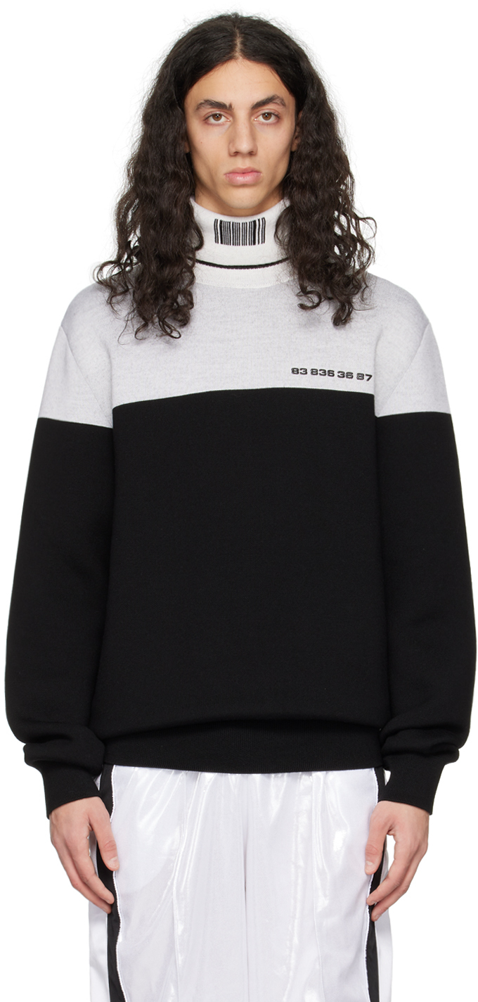 Vtmnts Black & Gray Colorblocked Turtleneck