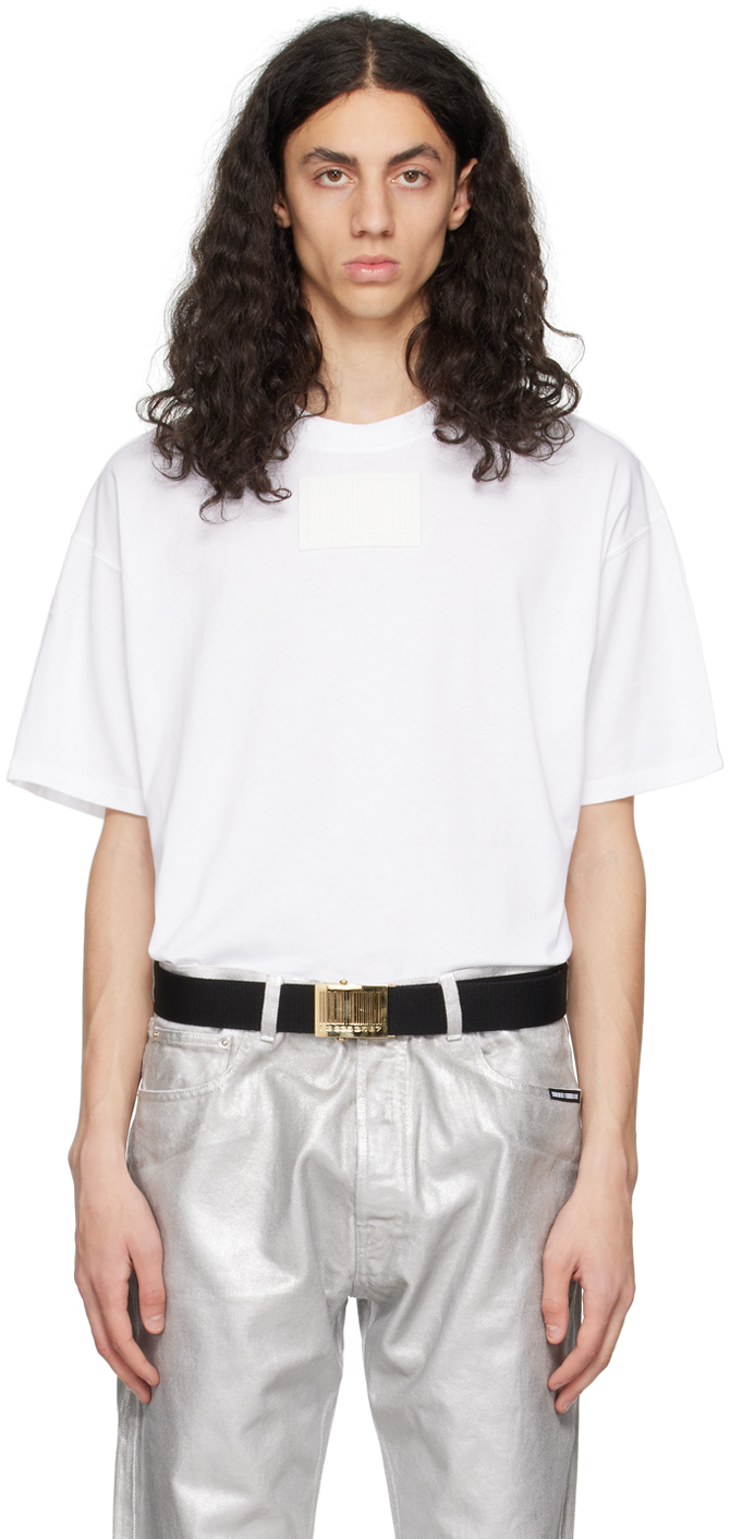 White Big Rubber Patch T-Shirt