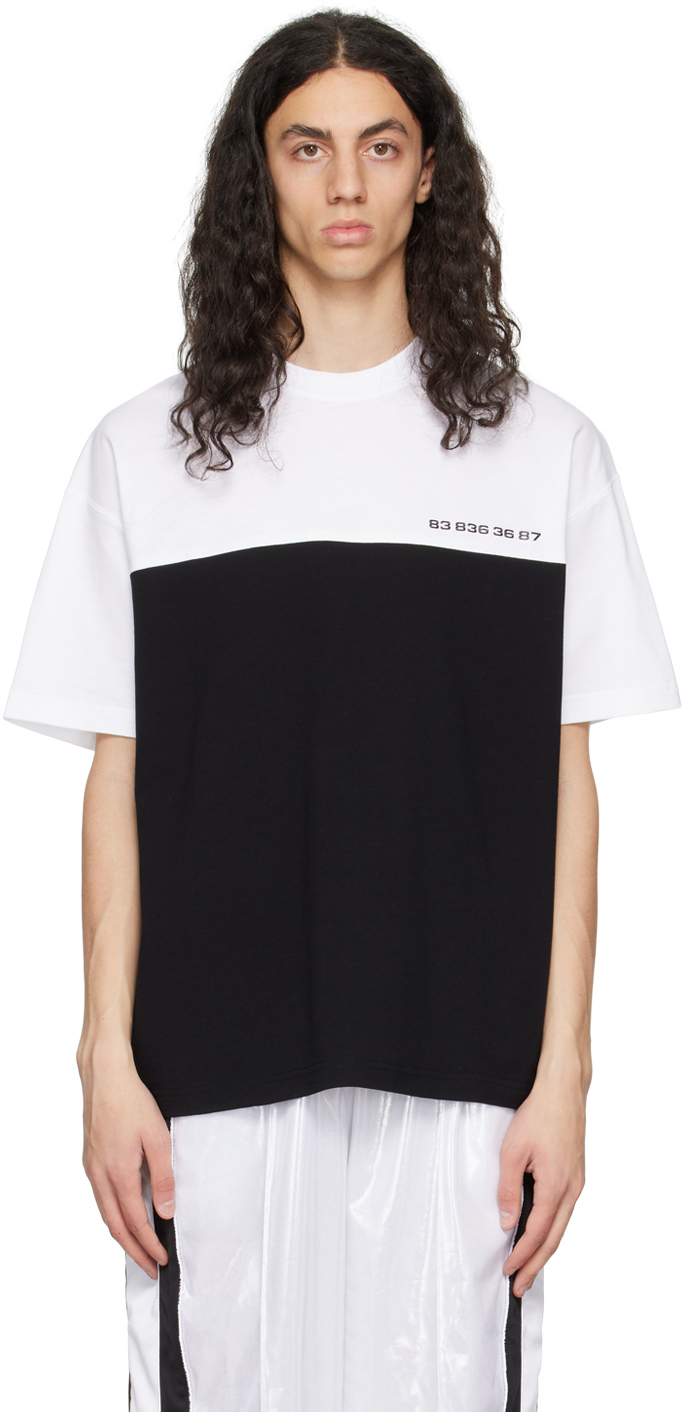 VTMNTS: Black & White Colorblocked T-Shirt | SSENSE