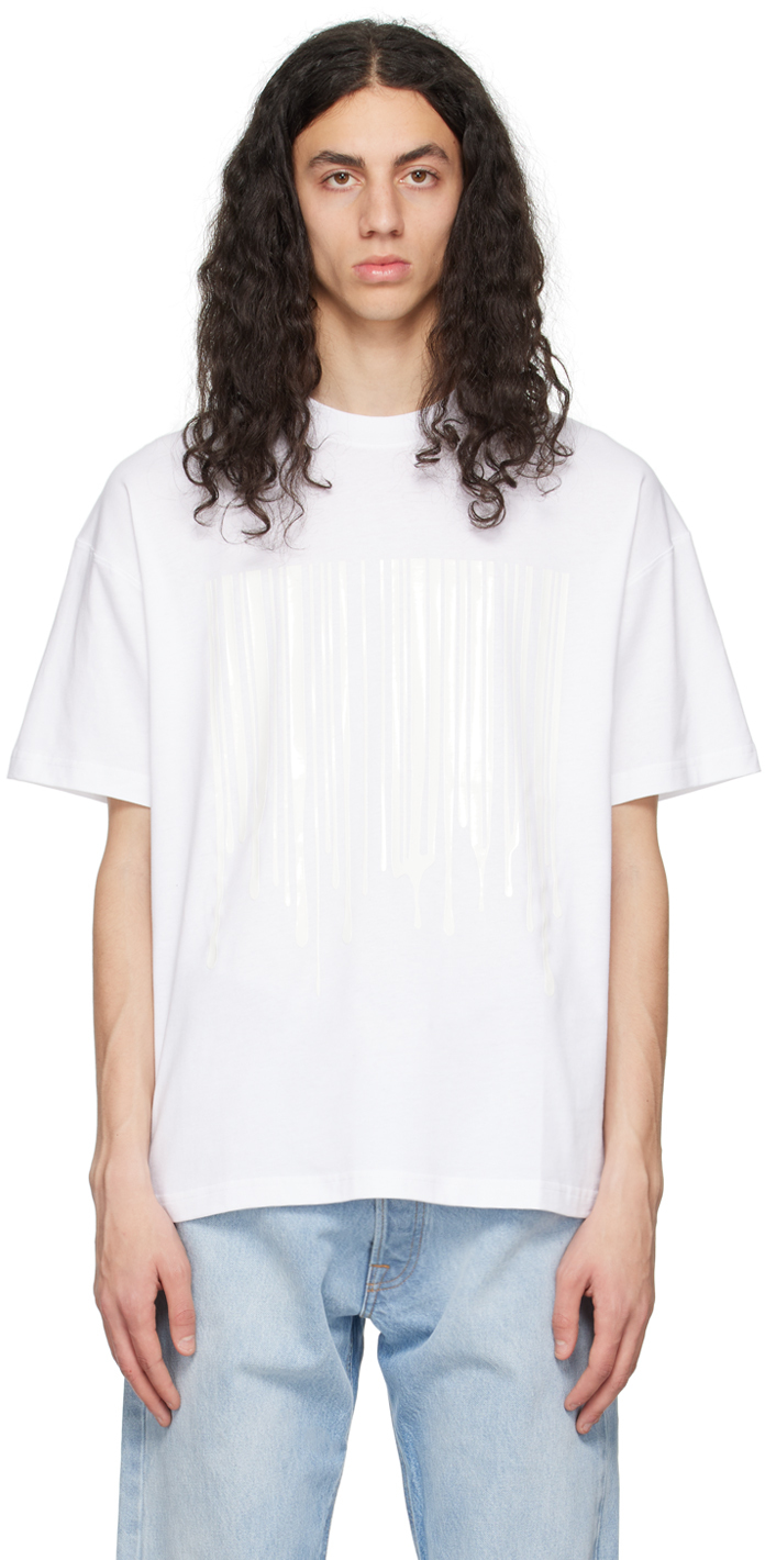 VTMNTS WHITE DRIPPING BARCODE T-SHIRT