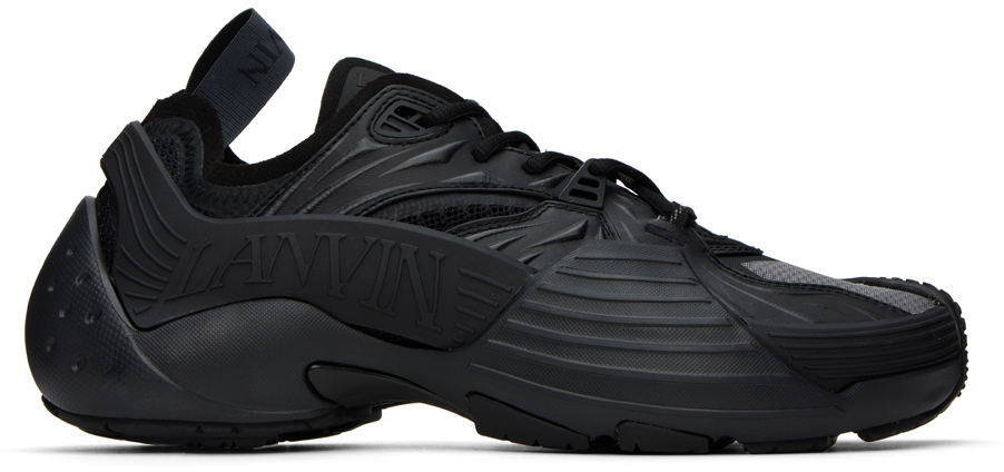 Lanvin Black Flash-x Sneakers In 10 Black