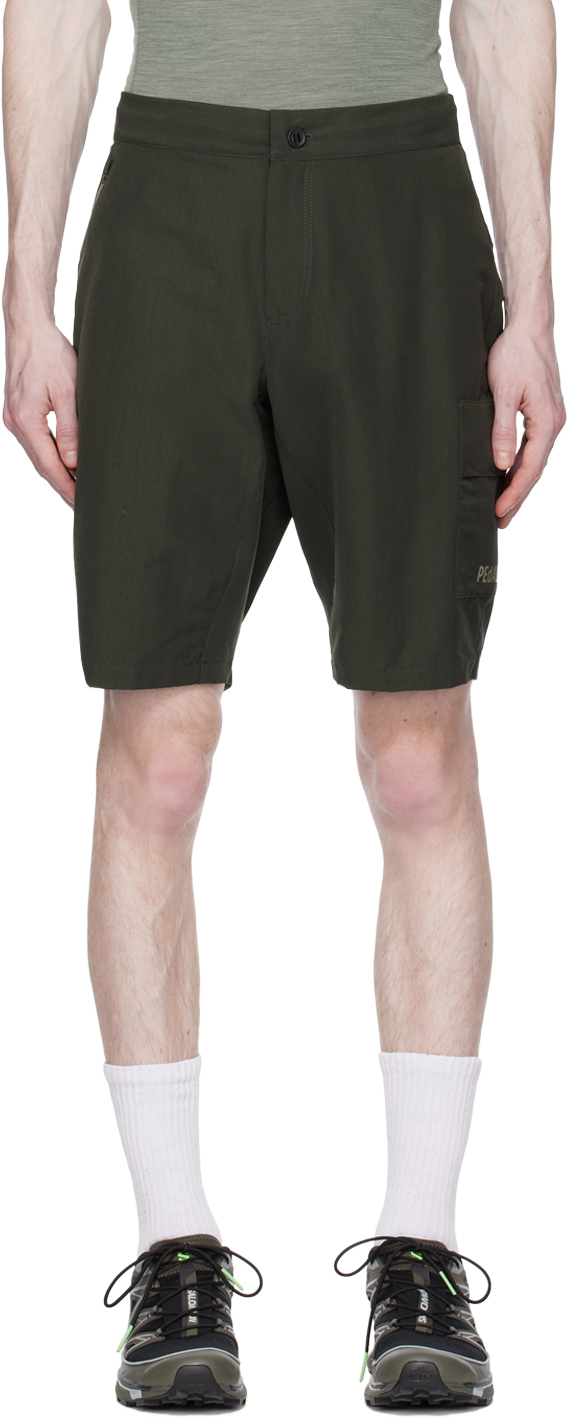 Pedaled Khaki Water-repellent Shorts In 20pe Grey Ink