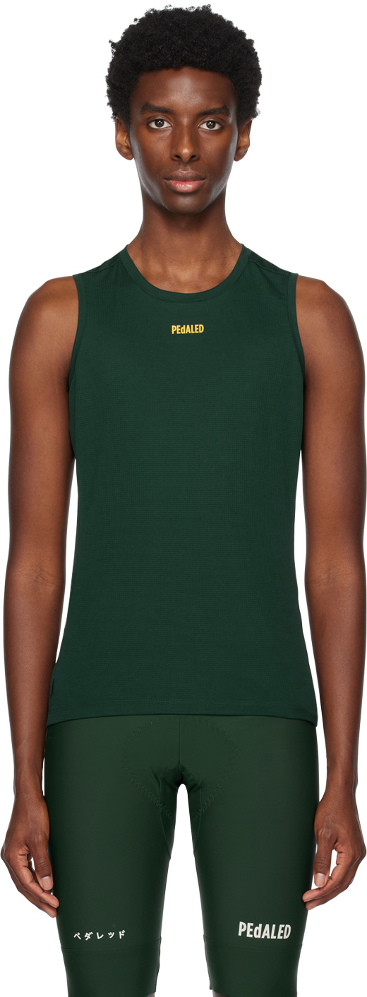 Pedaled Green Odyssey Tank Top In 78pe Dark Green