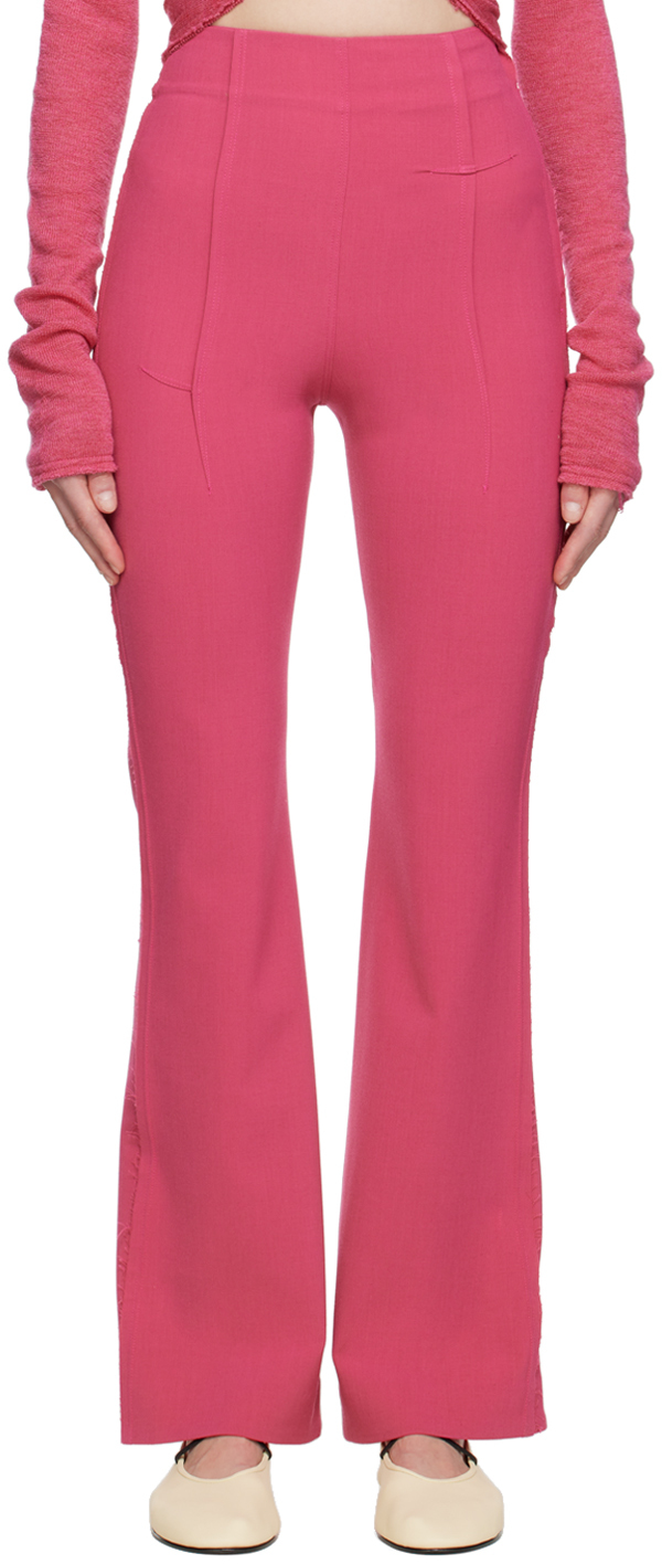 Shop Talia Byre Pink Tailored Trousers In 0825 Deep Pink