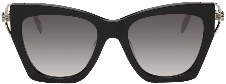 Alexander McQueen - Skull Droplets Acetate Sunglasses - Black