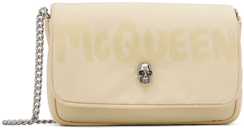 Alexander McQueen Beige Jewelled Shoulder Bag