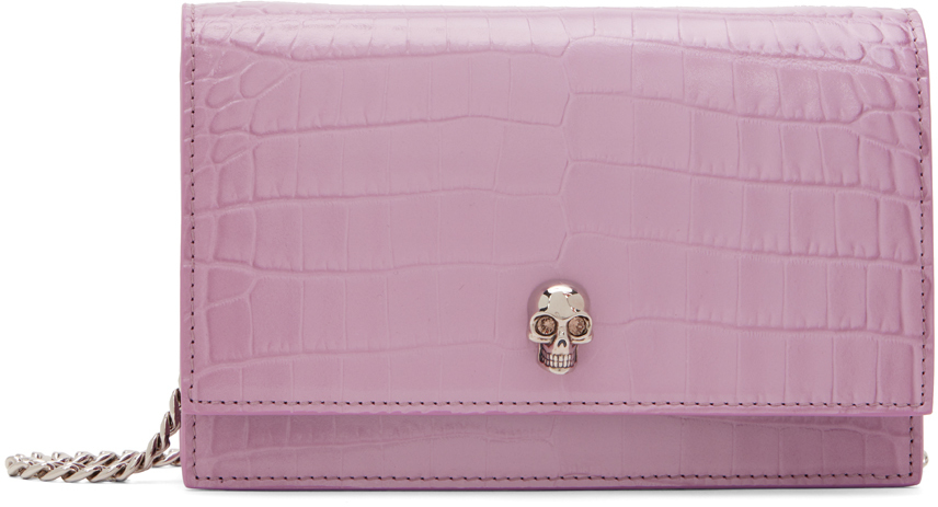 Alexander McQueen: Pink Small Skull Bag | SSENSE Canada