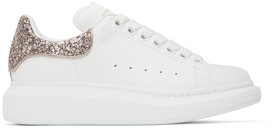 Alexander Mcqueen White Oversized Sneakers In 9593 White/calico