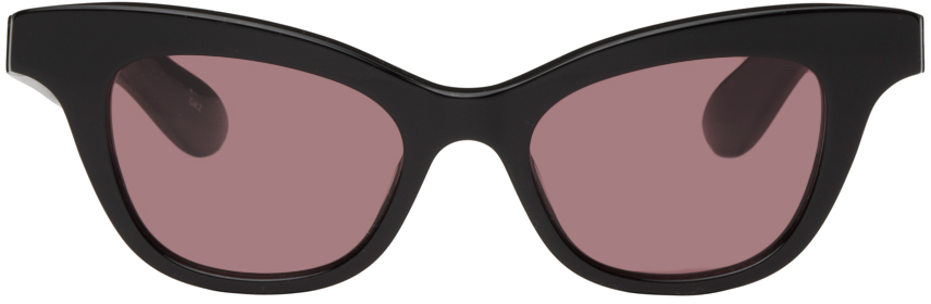 Alexander McQueen Black McQueen Angled Sunglasses