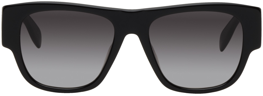 Alexander McQueen Black Graffiti Sunglasses