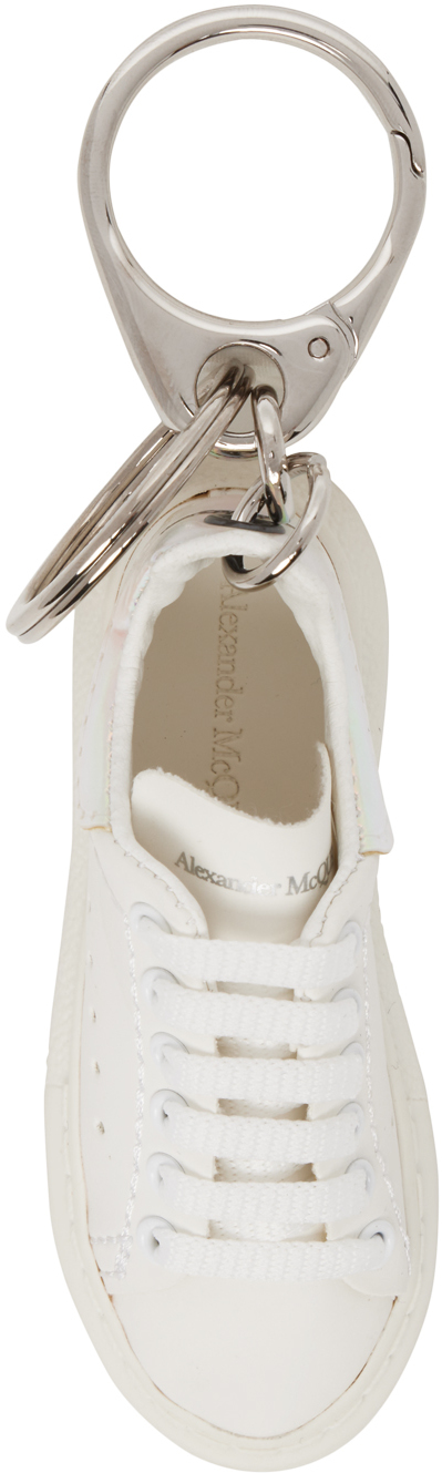 Alexander Mcqueen White Sneaker Keychain In 9081 White/multicolo