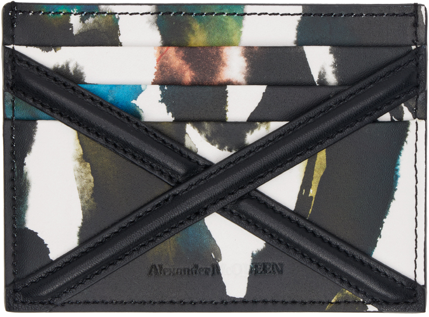 Alexander McQueen Multicolor Graffiti 'The Harness' Card Holder