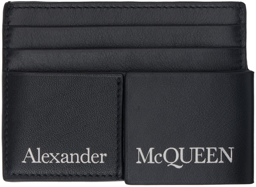 Alexander McQueen Black Detachable Card Holder