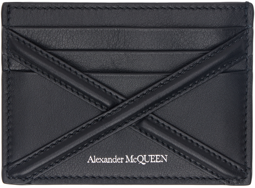 Alexander McQueen Black 'The Harness' Card Holder