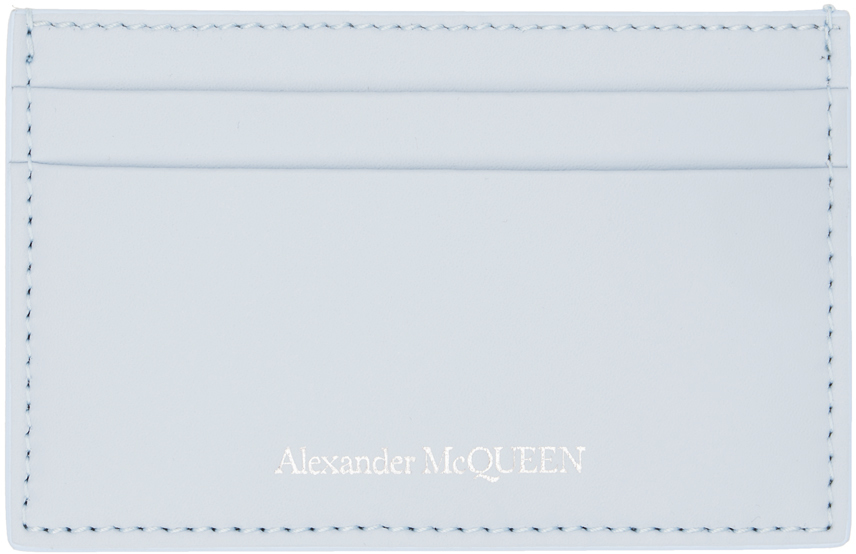 Alexander McQueen Blue Logo Card Holder
