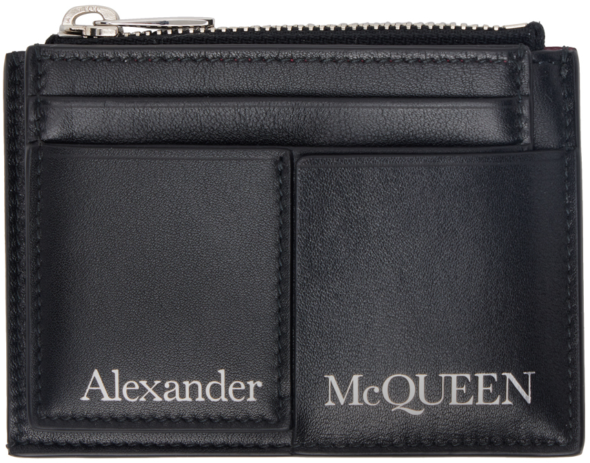 Alexander McQueen Black Detachable Card Holder