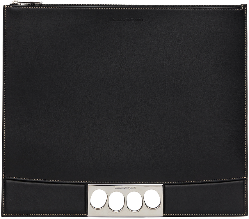 Alexander McQueen Black 'The Grip Zip Pouch' Pouch SSENSE