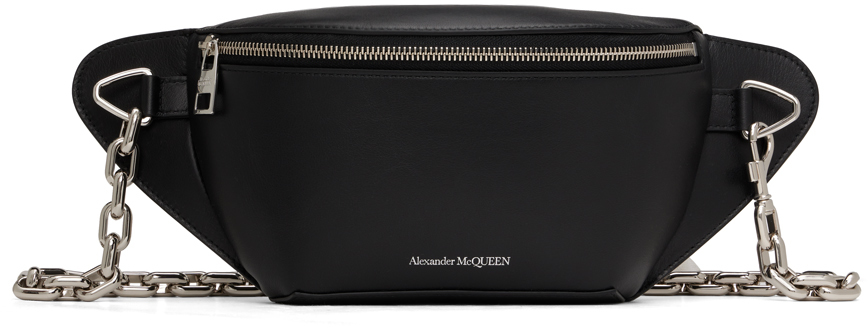Alexander Mcqueen Black Biker Bum Bag In 1000 Black | ModeSens