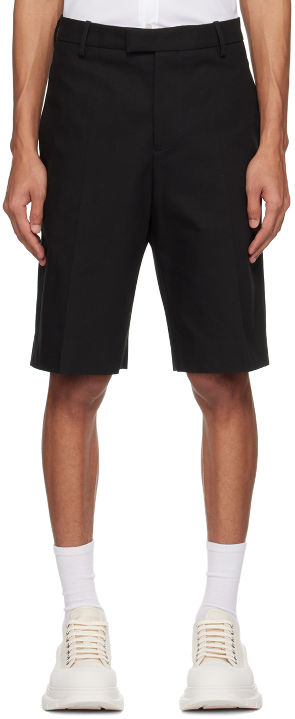 Shop Alexander Mcqueen Black Four-pocket Shorts In 1000 Black