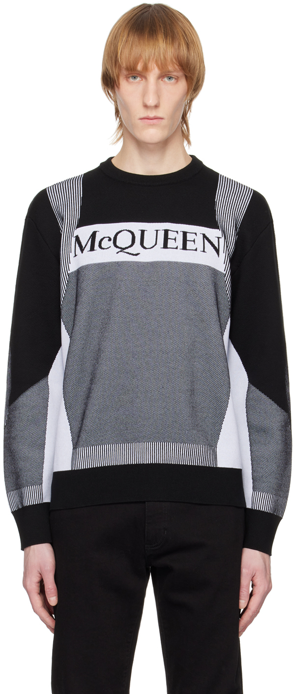 Alexander McQueen Black & White Jacquard Sweater